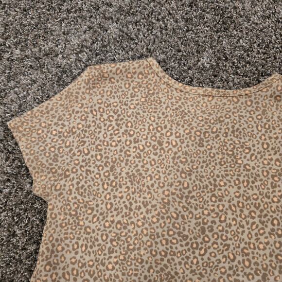 Women's American Eagle Leopard Print Crop Short Sleeve Tee | Size XS - Picture 6 of 8